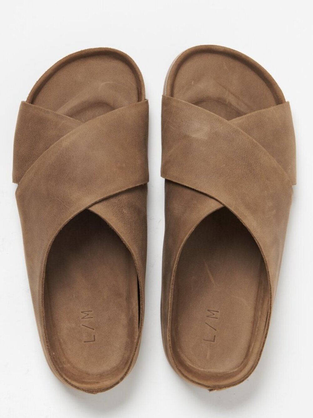 Lauren Manoogian Raw Cross Slide in Burnt Umber Size 41